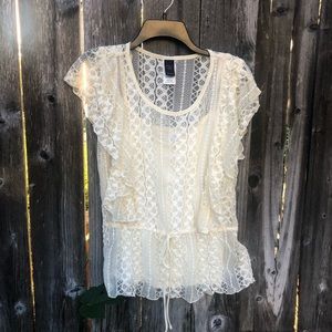 Lace Cream Top